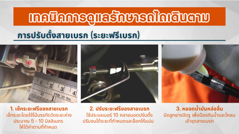 เทคนิคการดูแลรักษารถไถเดินตาม ตราช้าง การปรับตั้งสายบีบเลี้ยว สายคลัตช์ และสายเบรก